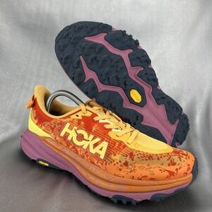 Hoka Men's 8.5 D Speedgoat 6 Trail Running Shoes Orange Yellow 1147791-SRBT Gift